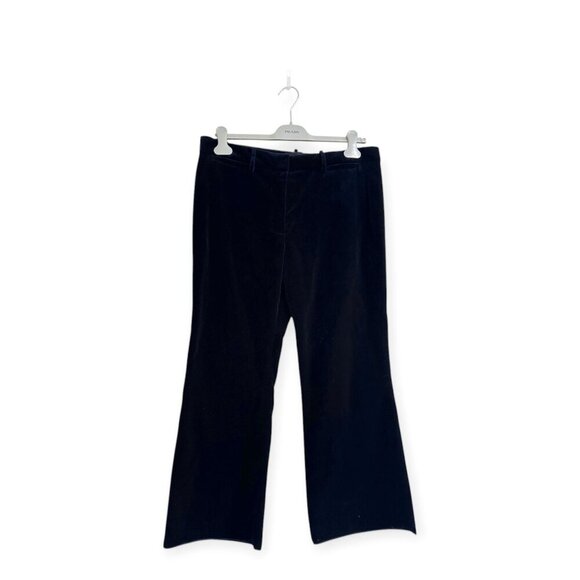 Nili Lotan Derek Velvet Flared Pants, Dark Navy, Made in USA, Size 10, New with - Picture 2 of 15
